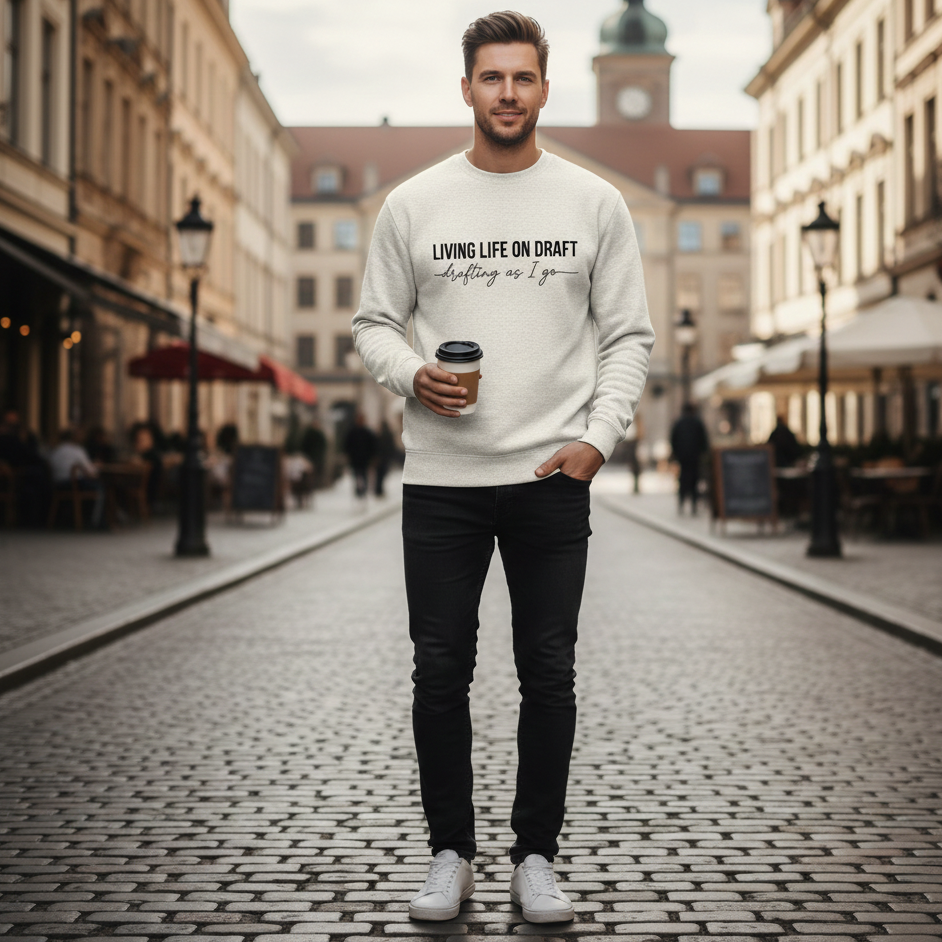 Living Life on Draft Crewneck Sweatshirt (Unisex)