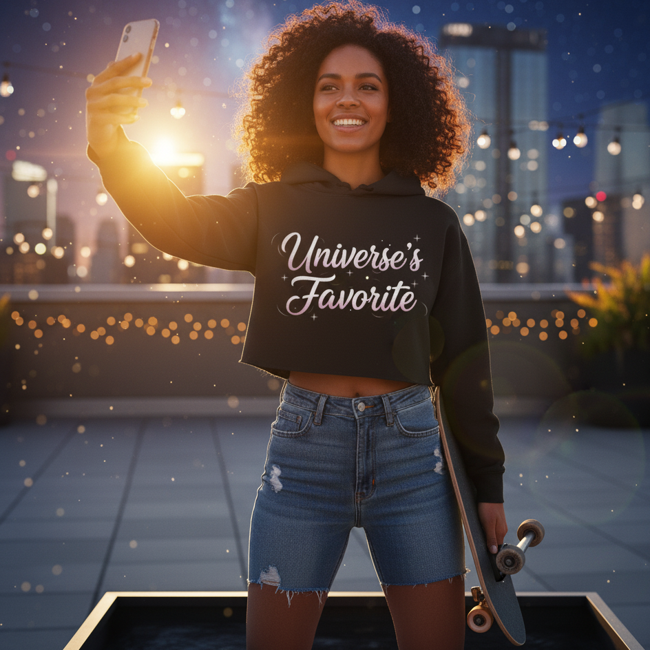 Universe's Favorite Crop Hoodie - Women's