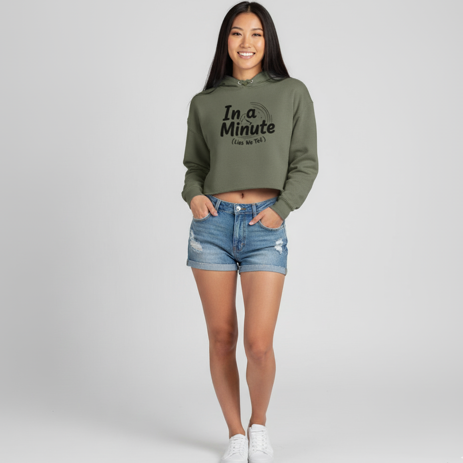 In A Minute Crop Hoodie - Lies We Tell - Women's