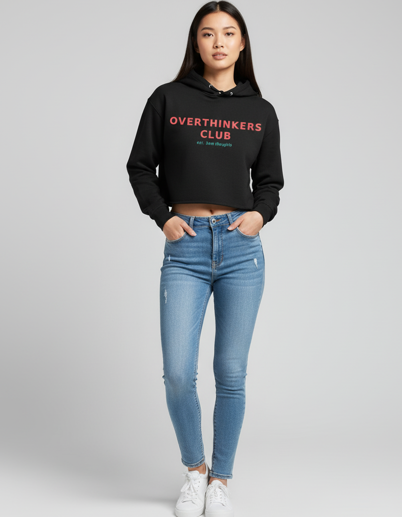 Overthinkers Club Crop Hoodie - Women's