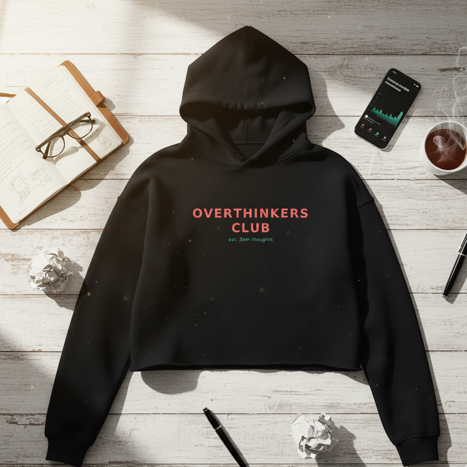 Overthinkers Club Crop Hoodie - Women's