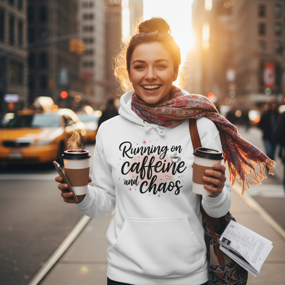 Running on Caffeine and Chaos Hoodie - Unisex